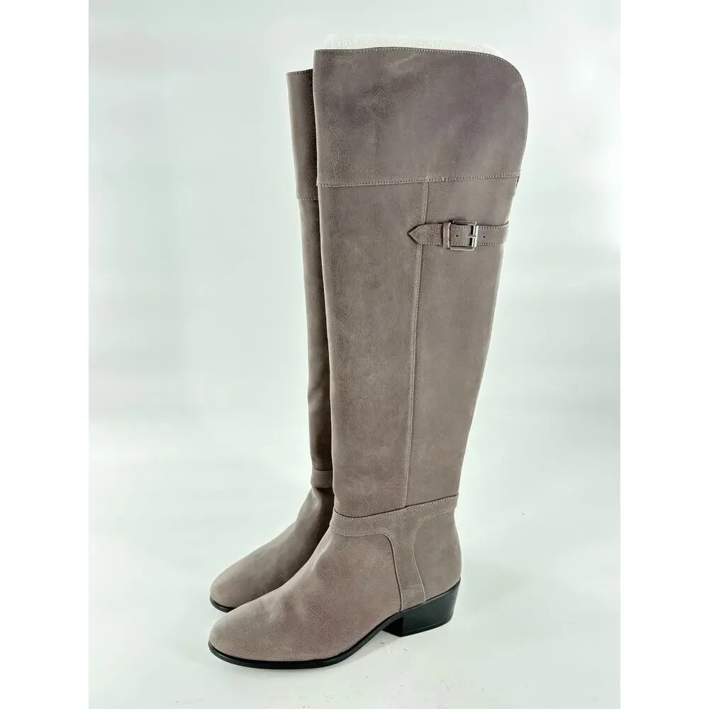 Aerosoles Mysterious Over Knee Boots 9.5 NWOT Tall Knee High OTK Grey Equestrian